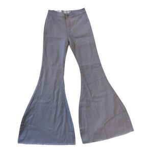 Umgee USA Denim Bell Bottom Jeans Womens Size 3 Gray NWT Boho 70s Festival Flare